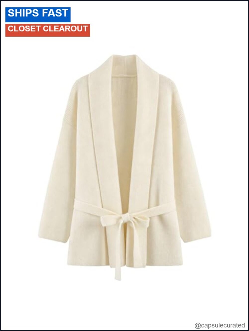 Women's Belted V-Neck Wrap Cardigan Sweater, Long Sleeve Knit Outerwear